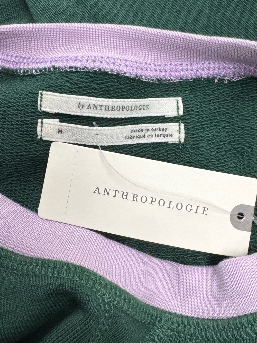 NEW Anthropologie Jersey Crop Top Green Chicago Women’s Medium - Picture 3 of 4